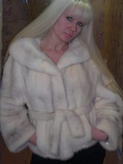 Полушубок автоледи Италия сливочного цвета