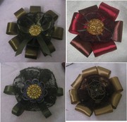 Брошки из атласа