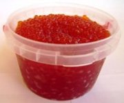 КРАСНАЯ ИКРА ГОРБУШИ. ИКРА ФОРЕЛИ. 0, 5к- 265 грн.